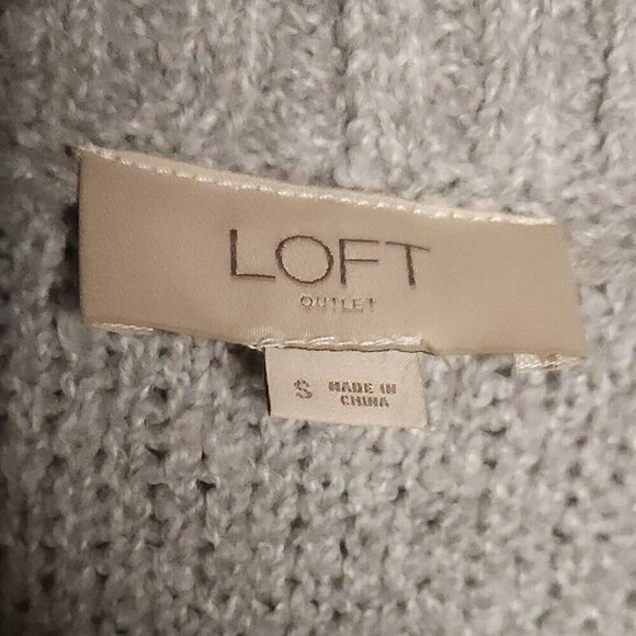 Loft Soft Grey Textured Sweater Vest Small - Picture 4 of 5